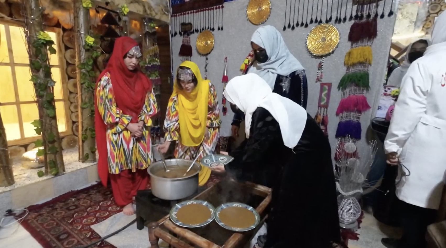 Women in traditional dress at the Samanak gathering