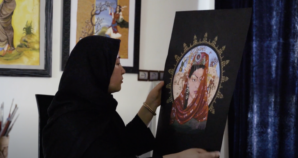 Miniature painting documentary, artist at work
