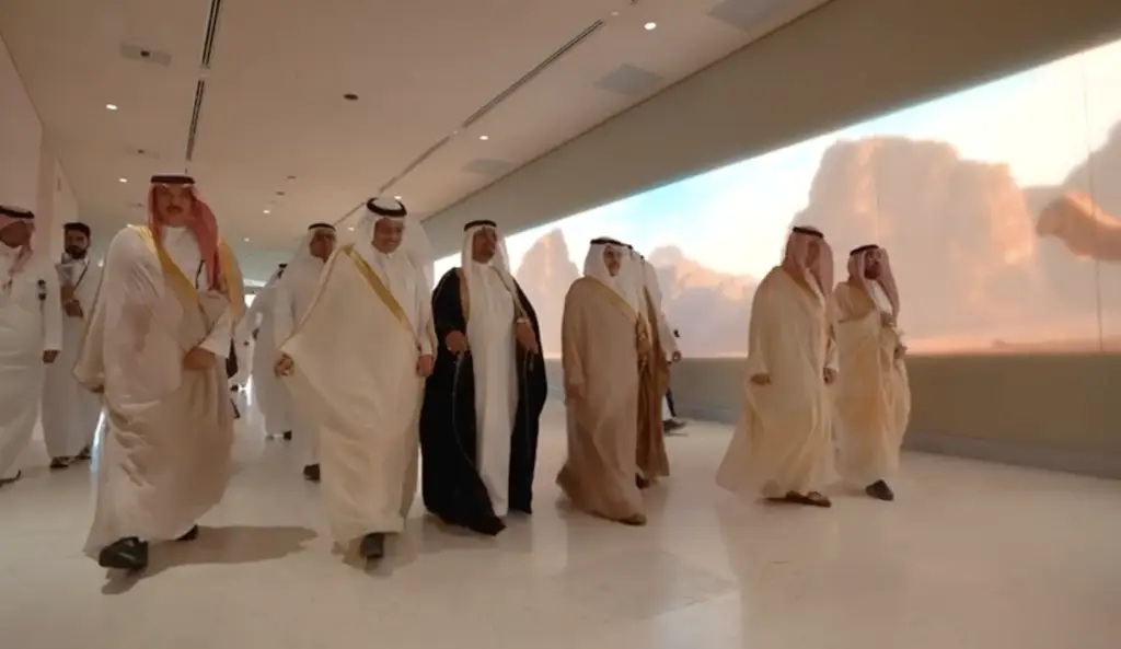 Guests touring The Camel through the Ages exhibition at Ithra