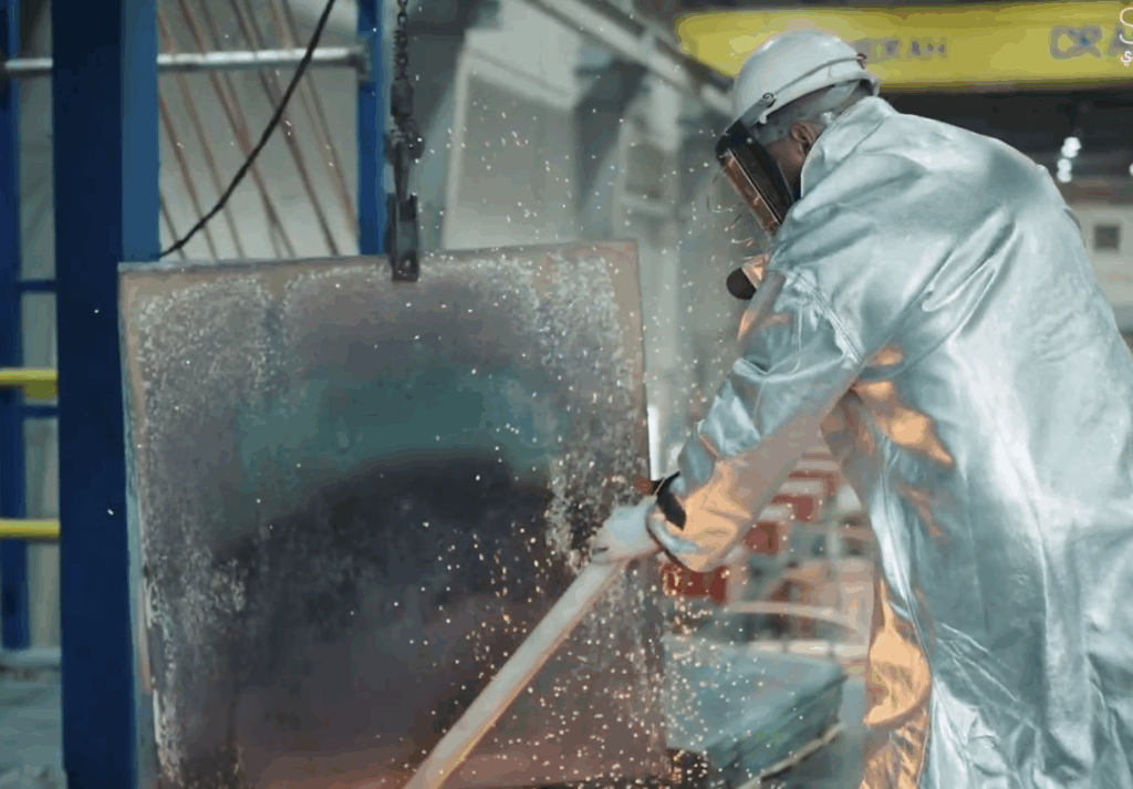Copper work on the Bahra Electric factory floor in Jeddah