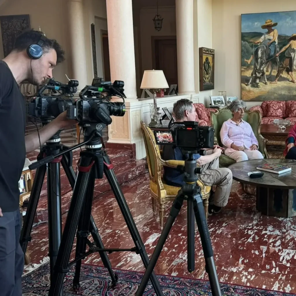 Professional cameraman in Riyadh filming a video production